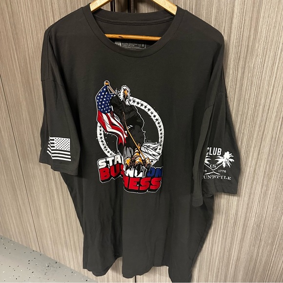 Club Grunt Style “Standing on Business” USA America Eagle Graphic T-Shirt 4XL - Picture 1 of 15
